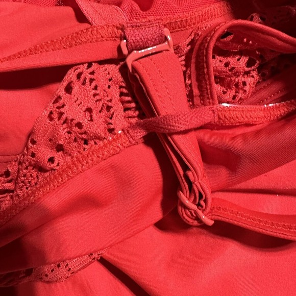 Swim by Cacique Off The Shoulder Blouson Swimsuit One Piece Bandeau Bra 46DD - Picture 16 of 16